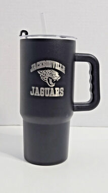 JACKSONVILLE JAGUARS 25oz Water Bottle Stainless Steel Handle Straw Flip Spout